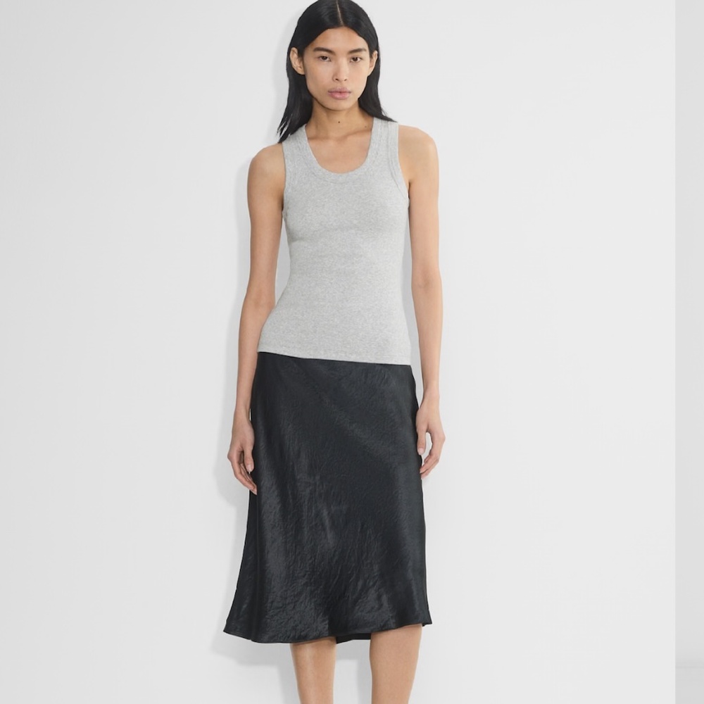 BABATON Satin Midi Skirt